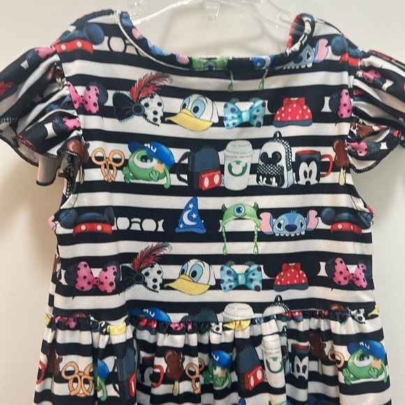 Disney Kids Dress - Assortment of Disney Hats on Black & White Stripe background - Picture 5 of 6